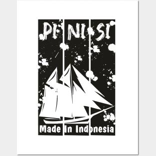 ethnic tshirt (pinisi - light) Posters and Art